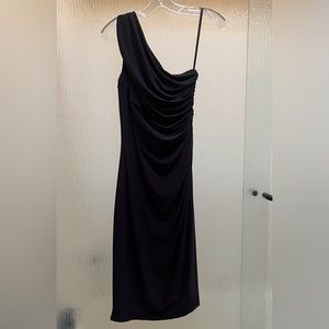 Lauren Asymmetrical Black Dress.